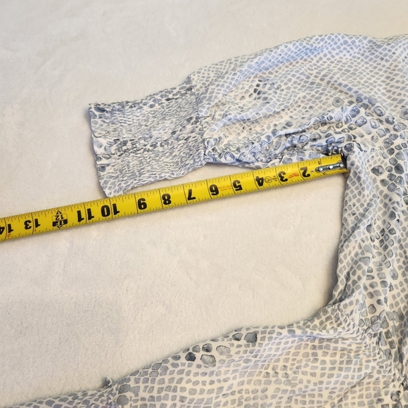 Buddy Love Womens Chic Snake Print Tierd Dress Blue/gray. Fit & Flare Sz M NWOT - Picture 8 of 9